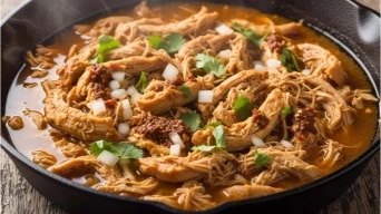 Shredded chicken tacos