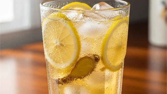 Homemade ginger ale